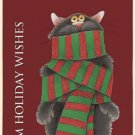 Kitchen Towel--Warm Holiday Wishes--CAT--Printed in the USA--22" by 32"