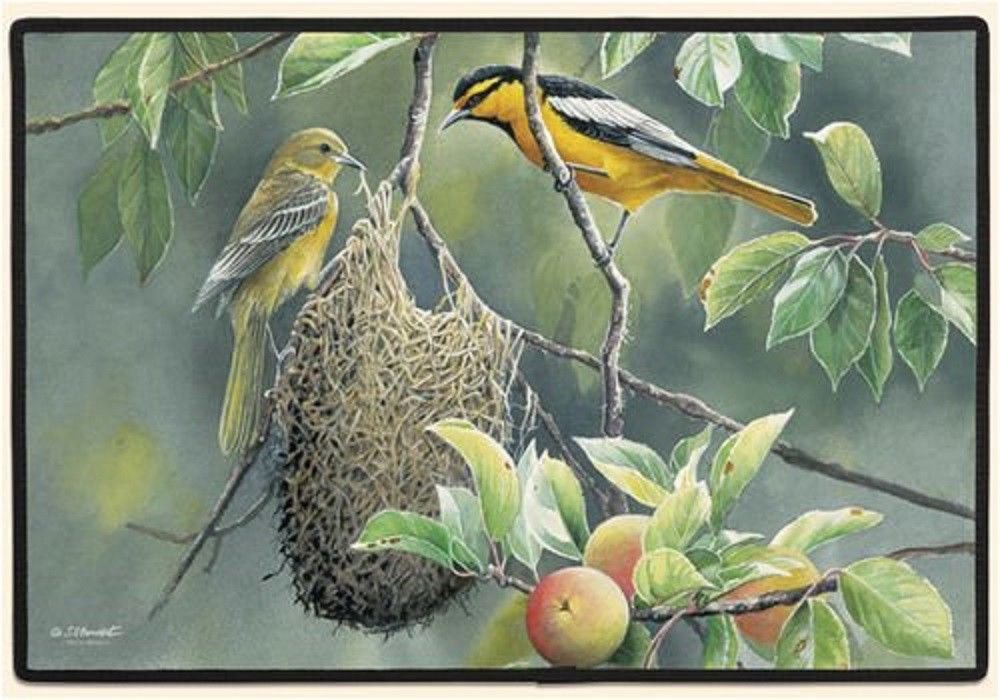 DOORMAT--18" X 27"--NORTHERN ORIOLE by Fiddler's Elbow