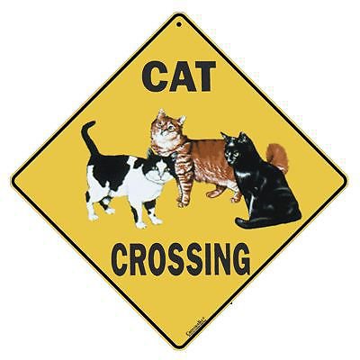 CAT CROSSING Sign, 12