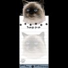 HIMALAYAN Cat Die Cut List Pad/Note Pad with Magnetic Back