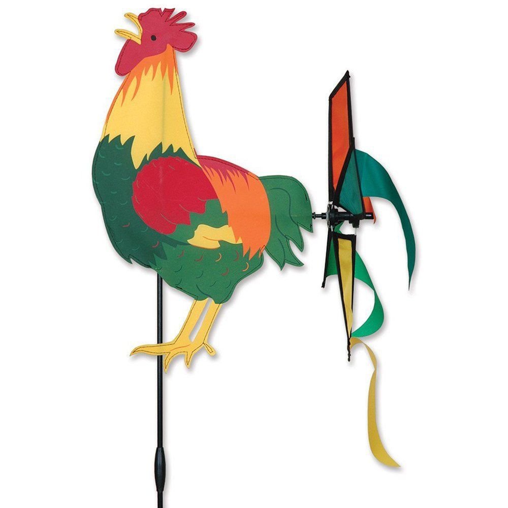 ROOSTERPetite Garden Wind Spinner Yard Stake Garden Decor