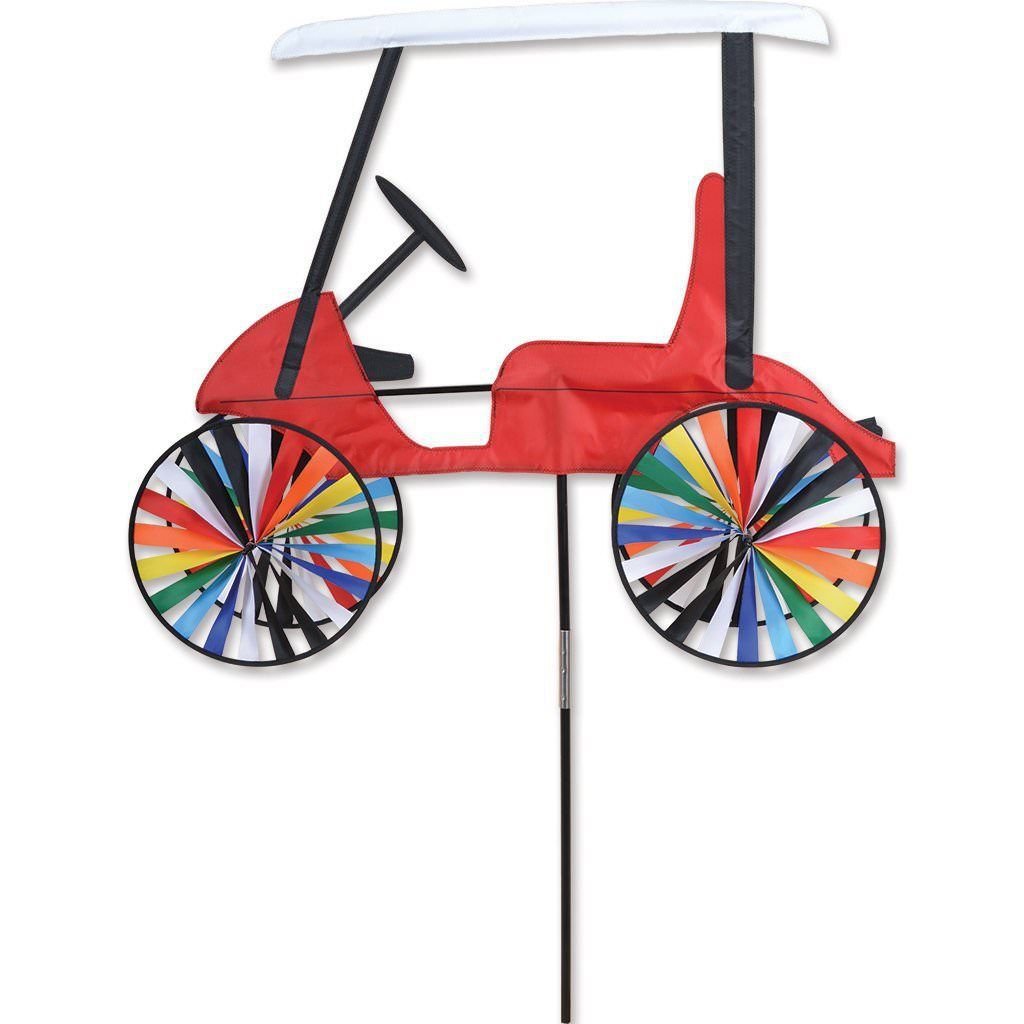 29" GOLF CART Wind Spinner Garden Stake by Premier Kites & Designs Design