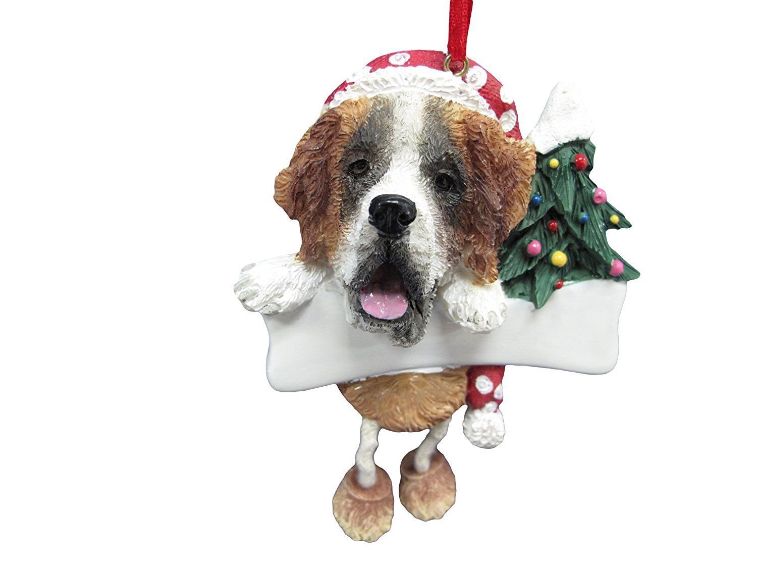 SAINT BERNARD--Dangling Legs Dog Christmas Ornament by E&S Pets