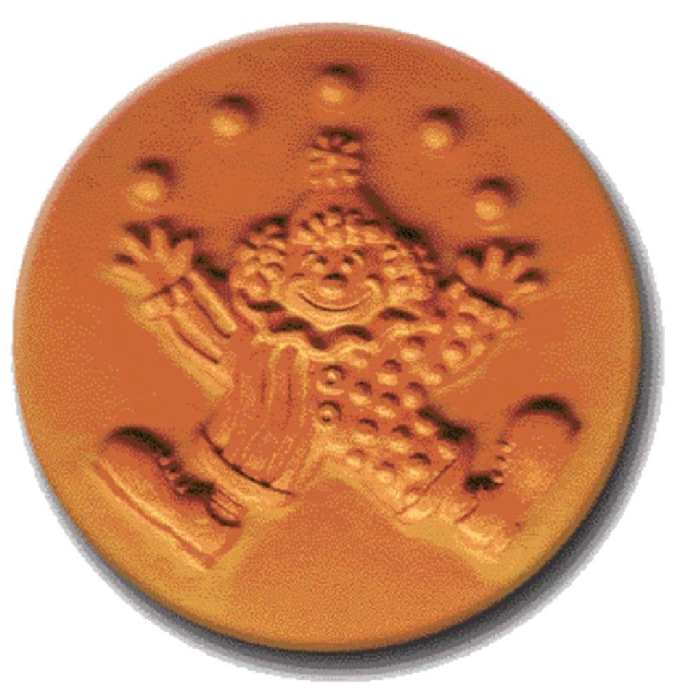 RYCRAFT 2" Keep it Soft-Brown Sugar Saver-CLOWN JUGGLING- Works as Cookie Stamp