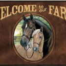 Fiddler's Elbow DOORMAT--18 X 27--Welcome to our Farm, non-skid rubber back