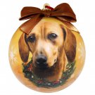 DACHSHUND-RED--Shatterproof Ball Ornament--3"-- by E & S Pets