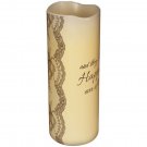 Flameless Candle by Carson-8" Happily Ever After-Lightly Scented Vanilla w/Timer