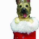 GERMAN SHEPHERD in Stocking Christmas Ornament-Santa's Little Pals-by E&S Pets