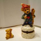 BOYDS-La Bearmoge--Knut...Downhill Racer #392003 Porcelain Box (BB12)