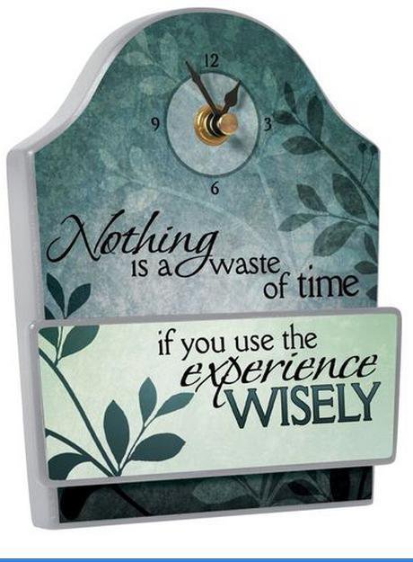 Wall or Desk Clock by Carson Home Accents--Nothing is a Waste of Time  #12014
