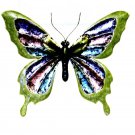 Metallic Butterfly-Green Trim w/Multi-color center-13" wide-- Made of Metal