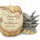 Pineapple Tea Light Candle Holder -Home is where the welcome never ends-
