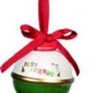 Ceramic Jingle Bell Ornament-BEST FRIEND Design--3 1/4" H, 3 1/4" W-SALE-FLAWED