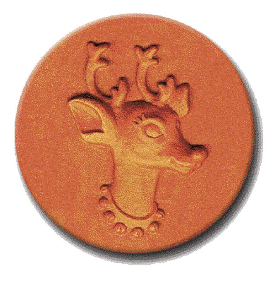 RYCRAFT 2" Keep it Soft-Brown Sugar Saver-RUDOLPH- Works as Cookie Stamp