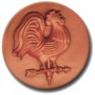 RYCRAFT 2" Round Cookie Stamp with Handle & Recipe Booklet--ROOSTER WEATHERVANE