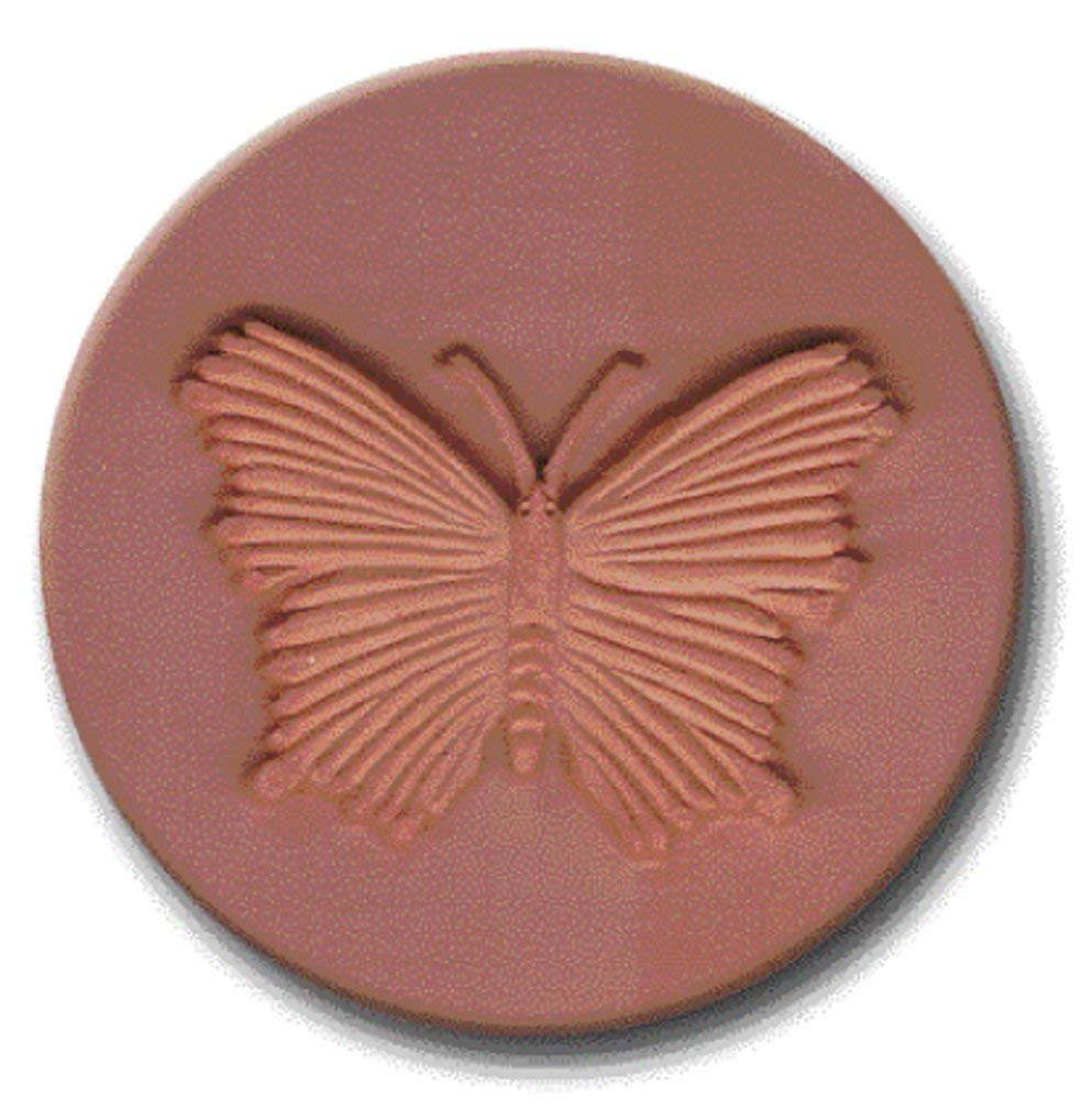 RYCRAFT 2" Round Cookie Stamp with Handle & Recipe Booklet--BUTTERFLY