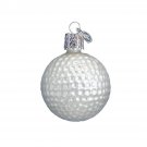 Golf Ball Blown Glass Christmas Ornament by Old World Christmas