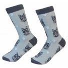 SILVER TABBY CAT Socks-One Size Fits Most-Women's 5-11 Men's 6-10