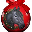 Black HORSE-Shatterproof Ball Ornament--3"-- by E & S Pets