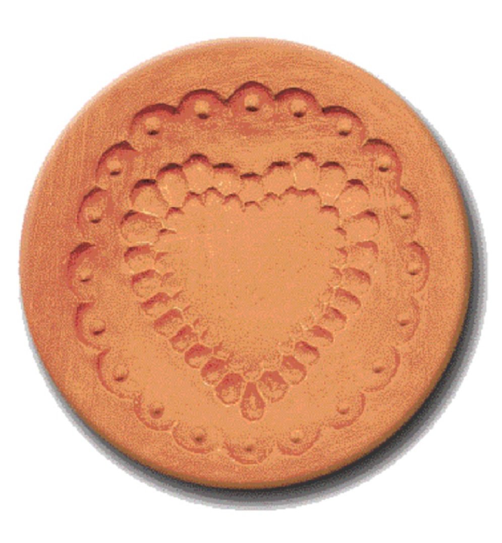 RYCRAFT 2" Round Cookie Stamp with Handle & Recipe BookletValentine