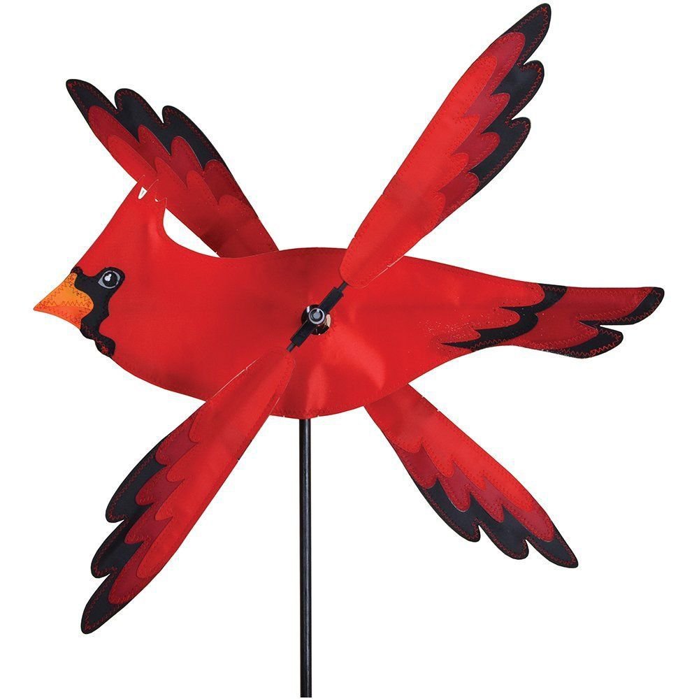 17" CARDINAL WhirliGig Wind Spinner Garden Decor by Premier Kites & Designs