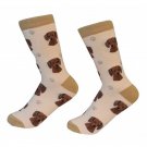 RED DACHSHUND Socks-One Size Fits Most-Women's 5-11 Men's 6-10