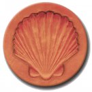 RYCRAFT 2" Round Cookie Stamp with Handle & Recipe Booklet--SEASHELL