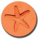 RYCRAFT 2" Round Cookie Stamp with Handle & Recipe Booklet--STARFISH
