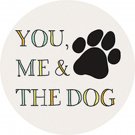 Single Round Absorbent Stone Car Coaster--You Me & The Dog