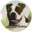 American Bulldog Single Absorbent Stone CAR Coaster by E&S Pets