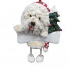 OLD ENGLISH SHEEPDOG--Dangling Legs Dog Christmas Ornament by E&S Pets