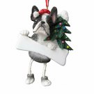 BOSTON TERRIER--Dangling Legs Dog Christmas Ornament by E&S Pets