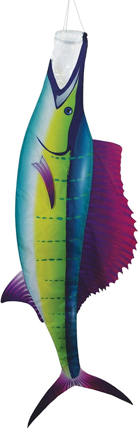 WINDSOCK--50" Sailfish Windsock, Diva, Spinner by In the Breeze