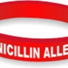 Smart Charms Silicone Rubber Medical Alert Bracelet--PENICILLIN ALLERGY