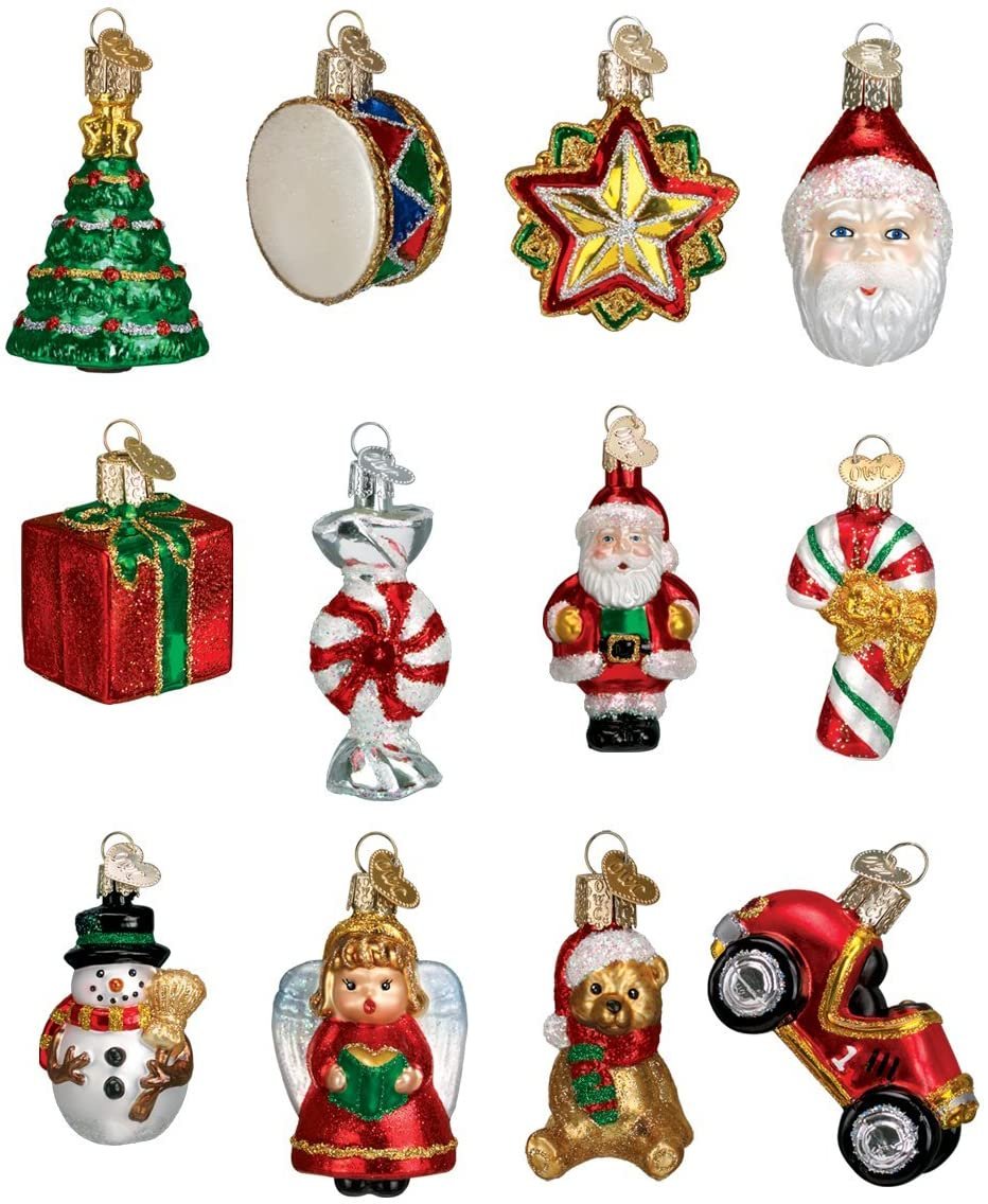 miniature glass christmas figurines