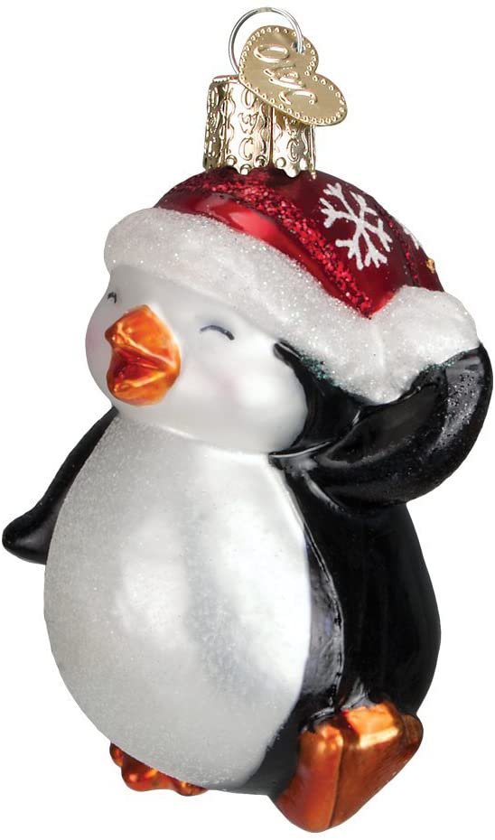 Dancing Penguin Blown Glass Christmas Ornament by Old World Christmas