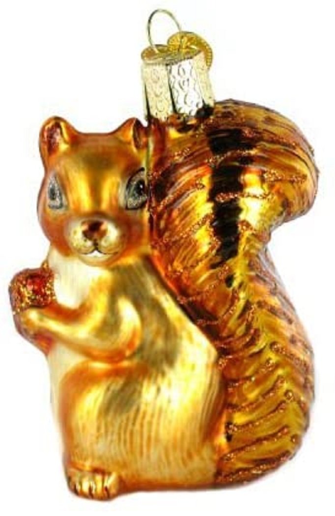 Squirrel Blown Glass Ornament by Old World Christmas--Gift Boxed