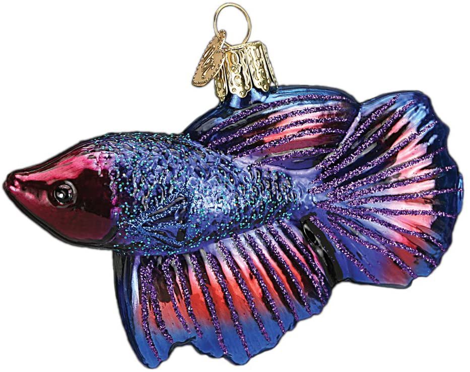 Betta Fish Blown Glass Christmas Ornament by Old World Christmas