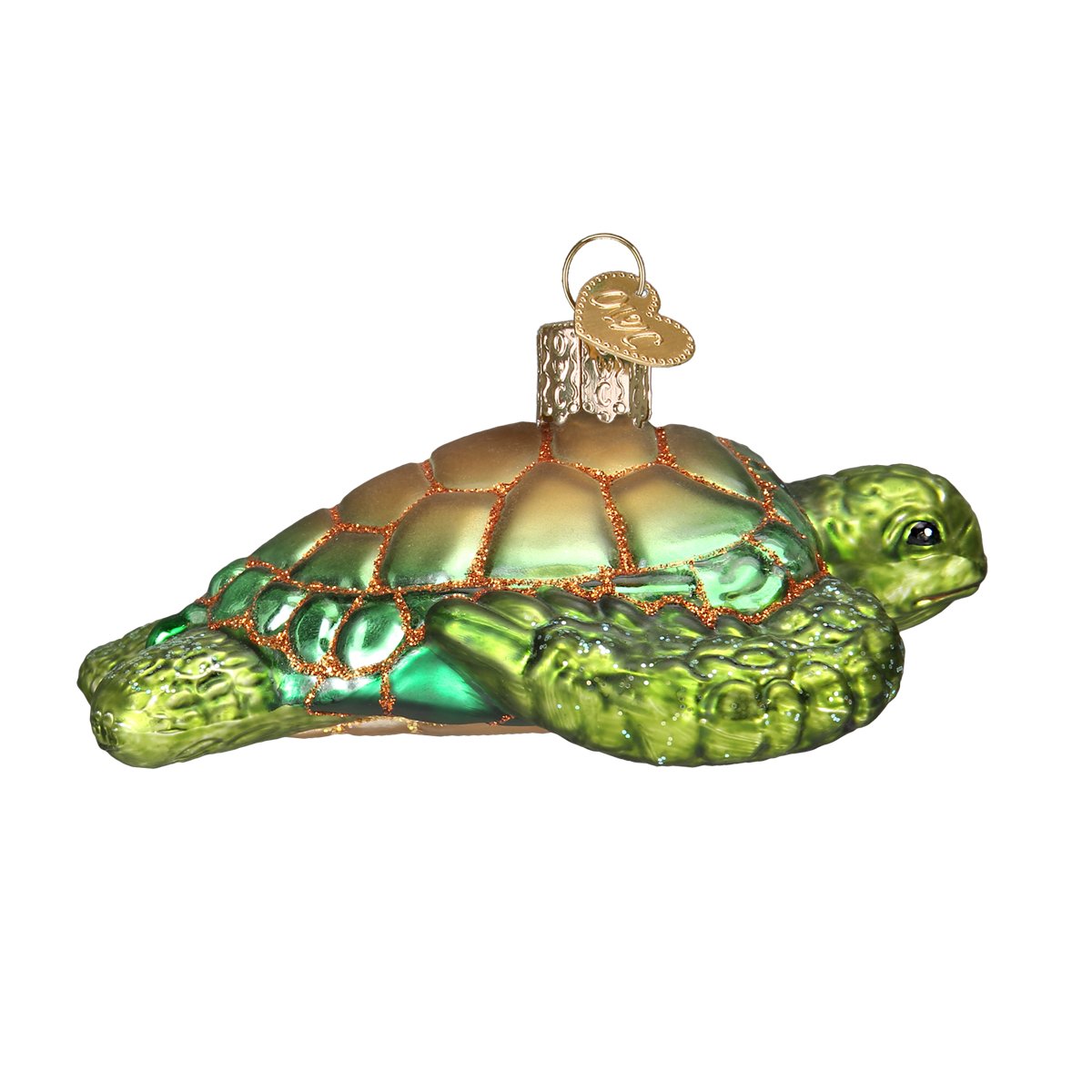 Green Sea Turtle Blown Glass Christmas Ornament by Old World Christmas ...