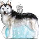 Siberian Husky Blown Glass Christmas Ornament by Old World Christmas