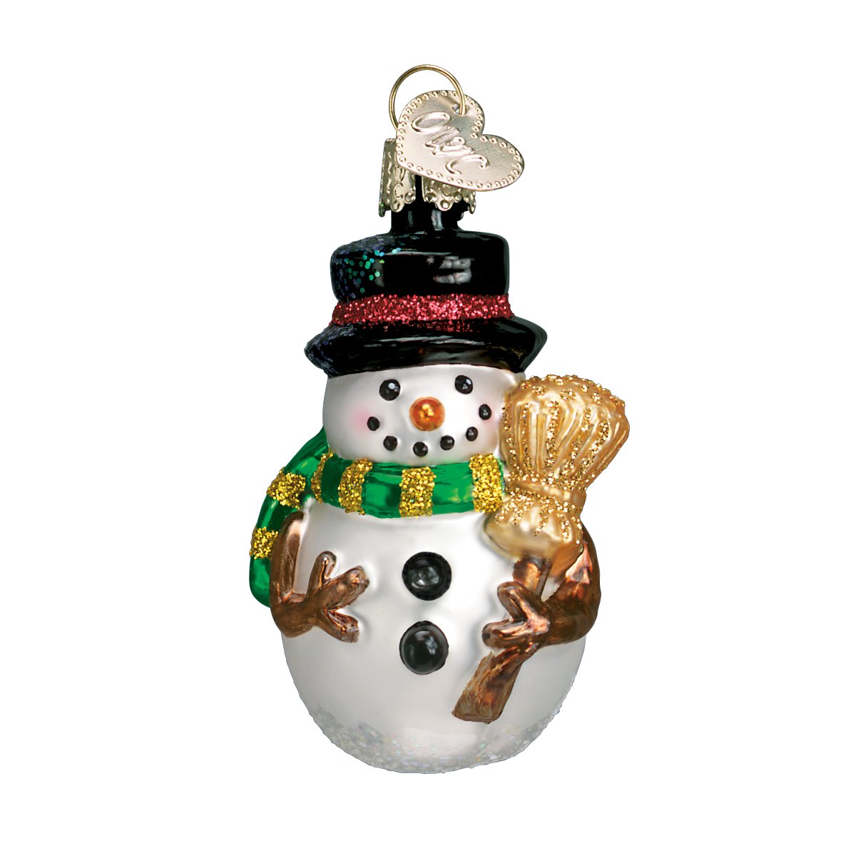Miniature Mr. Snowman-A-Blown Glass Christmas Ornament by Old World Christmas