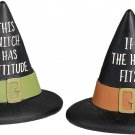 Blossom Bucket Set of 2 Witches Hats with Sayings