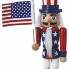 Kurt Adler Wood Patriotic Nutcracker with American Flag