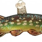 Northern Pike Fish Blown Glass Christmas Ornament by Old World Christmas