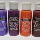 Lot of 4 DecoArt Crafter's Acrylic All Purpose Paint--4 Colors