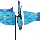 BLUE OWL Petite Garden Stake Wind Spinner by Premier Kites & Designs-18"