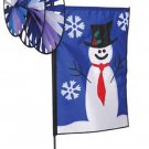 Triple Spinner with Banner Flag-Snowman Garden Stake Décor by Premier