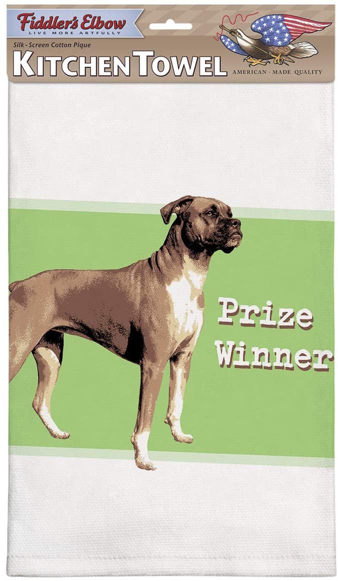 Fiddler's Elbow Prize Winner Boxer Kitchen Towel Kitchen Towel100 Cotton