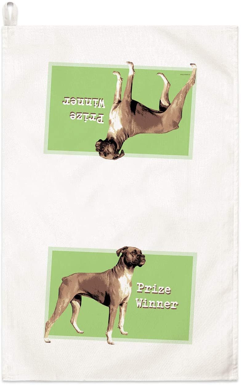Fiddler's Elbow Prize Winner Boxer Kitchen Towel Kitchen Towel100 Cotton