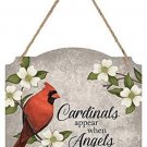 Cardinals Appear Metal Sign-Plaque-Hanging-12"x12" by Carson Home Accents